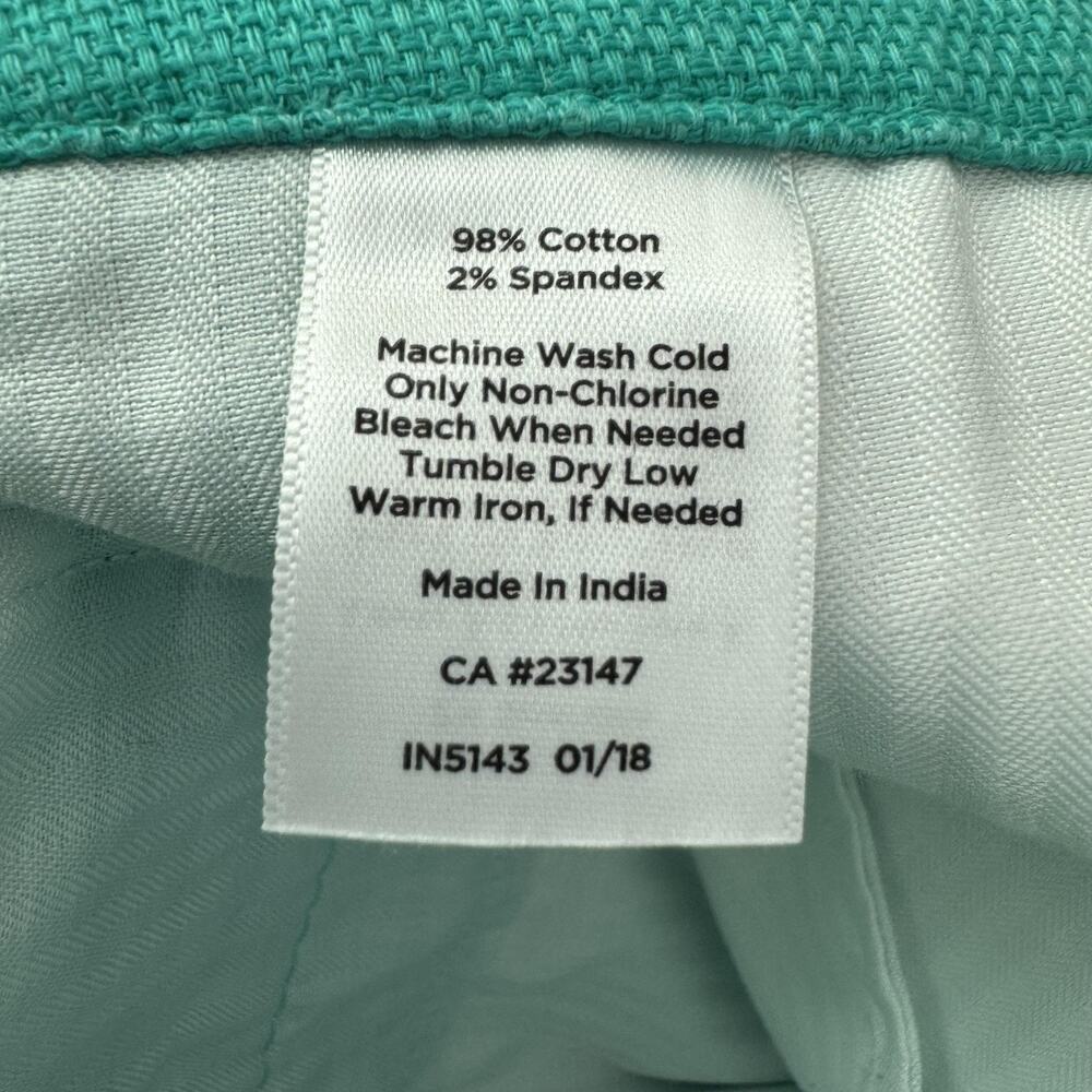 Talbots Shorts Womens 2P Green Scallop Hem 98% Cotton Stretch Casual Summer - Picture 6 of 10